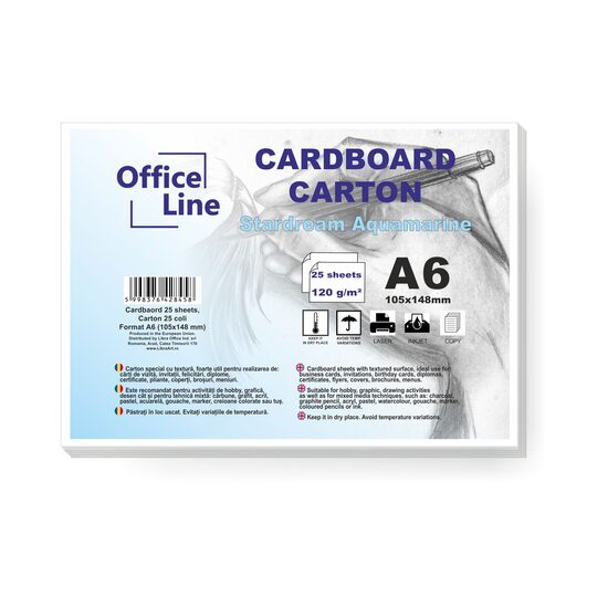 Carton A6 120gr Stardream 20 aquamarine top.25 coli