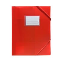 Mapa plastic cu elastic A4 Optima rosu 50027
