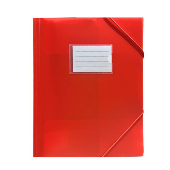 Mapa plastic cu elastic A4 Optima rosu 50027