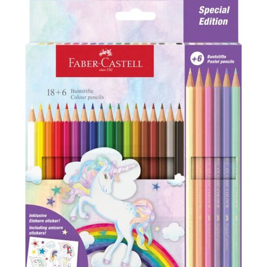 Creioane color 18+ 6 pastel Faber Castle 111221