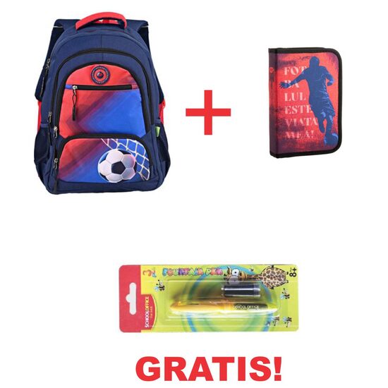 Set rucsac si penar FOTBAL + stilou GRATIS!