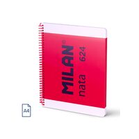 Caiet A4 80 file velin spira Milan roz nata 570