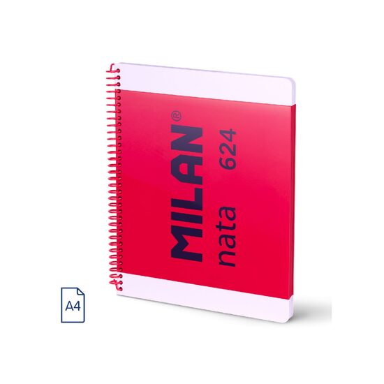 Caiet A4 80 file velin spira Milan roz nata 570