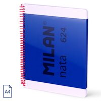 Caiet A4 80 file romana spira Milan albastru nata 570