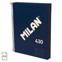 Caiet A4 120 file de romana spira Milan albastru 430