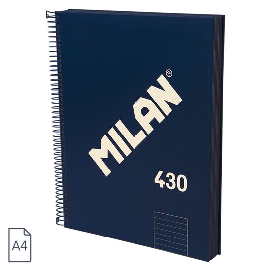 Caiet A4 120 file de romana spira Milan albastru 430