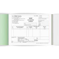 AVIZ A5 3EX. PERSONALIZAT 50 SET/BLOC TIPAR CU NEGRU