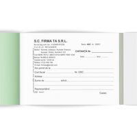 CHITANTIER A6 3EX. PERSONALIZAT 50 SET/BLOC TIPAR CU NEGRU