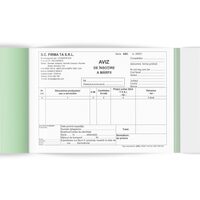 AVIZ A5 2EX. PERSONALIZAT 50 SET/BLOC TIPAR CU NEGRU