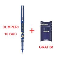 ROLLER V7 ALBASTRU 10 BUC + SET REZERVA GRATIS