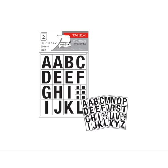 ETICHETE LITERE 24MM TANEX-517