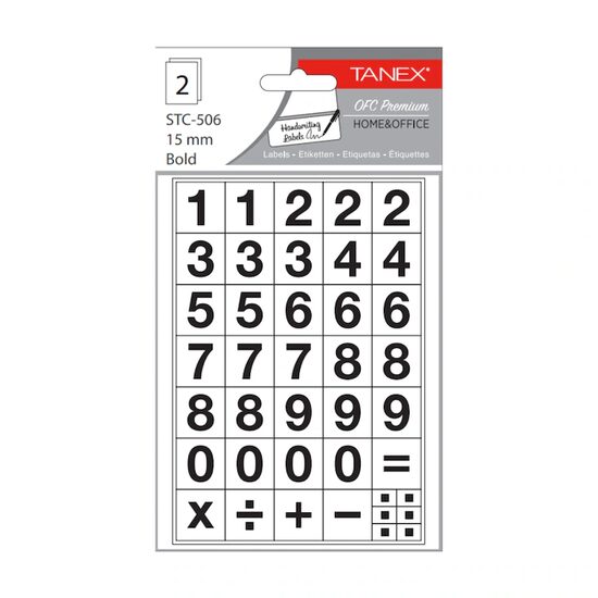 ETICHETE CIFRE TANEX 20MM-506