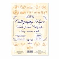 Hartie ivory pentru caligrafie, suprafata texturata 25 coli 220g