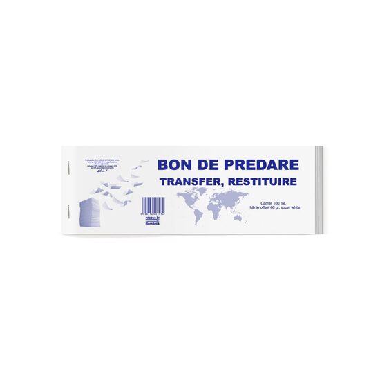 18+2 GRATIS! Bon de predare transfer restituire, carnet 100 file
