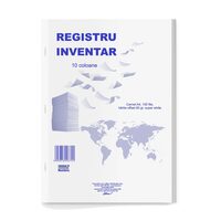 18+2 GRATIS! Registru inventar 10 coloane A4 carnet 100 file