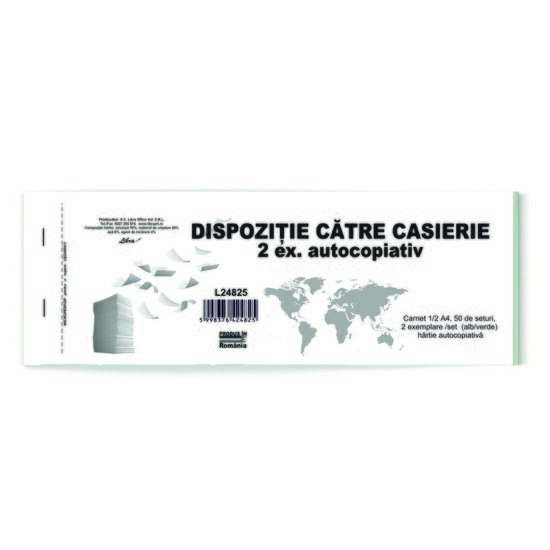 18+2 GRATIS! Dispozitie de plata catre casierie 1/2 A4 2 exemplare