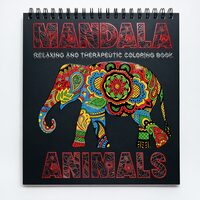 Carte de colorat 31X31 Mandala - Animals - 25 file 170g spirala