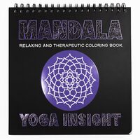 Carte de colorat 31X31 Mandala - Yoga Insight - 25 file 170g spirala