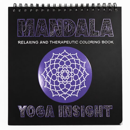 Carte de colorat 31X31 Mandala - Yoga Insight - 25 file 170g spirala