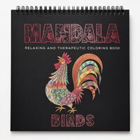 Carte de colorat 31X31 Mandala - Birds - 25 file 170g spirala