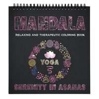 Carte de colorat 31X31 Mandala - Yoga Serenity in Asanas - 25 file 170g spirala