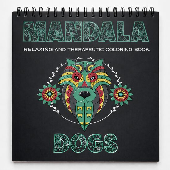 Carte de colorat 31X31 Mandala - DOGS - 25 file 170g spirala