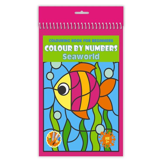 4+1 GRATIS! Carte de colorat pe numere A4 24F - Seaworld 3+