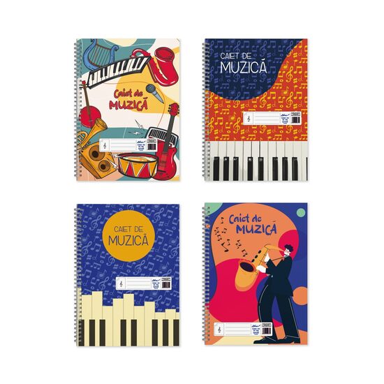 10+2 GRATIS! Caiet muzica A4 24 file spirala Libra