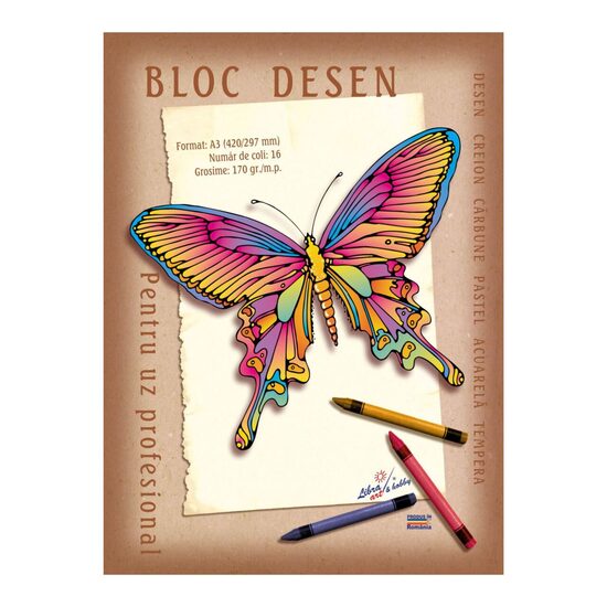 8+2 GRATIS! Bloc de desen A3 carton 170 grame 16 file