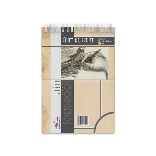 5+1 GRATIS! Bloc desen si schite A5 30 file carton de 150g 