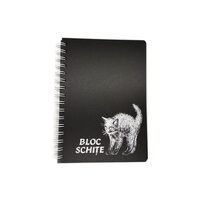 5+1 GRATIS! Bloc desen si schite A5 hartie neagra 50 coli 120 g coperta plastic