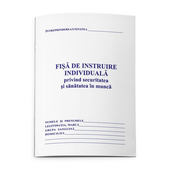 SET 50 Fisa de instruire individuala privind securitatea si sanatatea in munca SSM