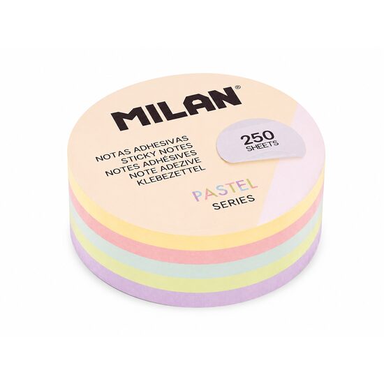BLOC NOTES ROTUND 67MM ASORTAT PASTEL MILAN