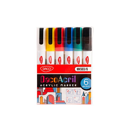 MARKER ACRILIC DACO SET 6 MK503/6