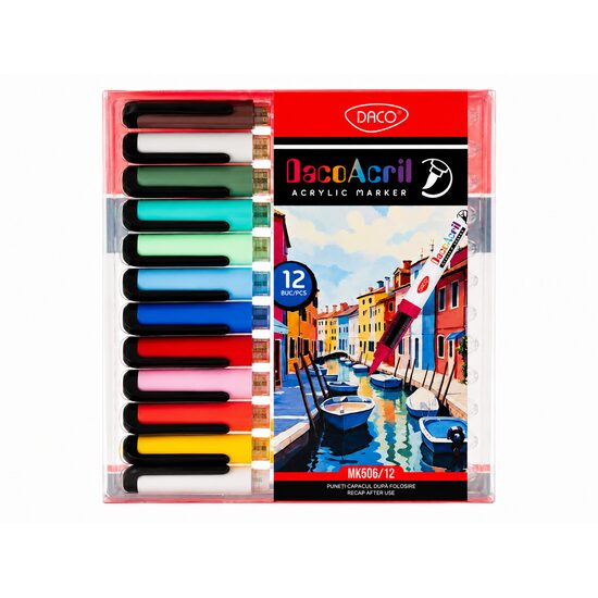 MARKER ACRILIC PENSULA DACO SET12 MK506/12