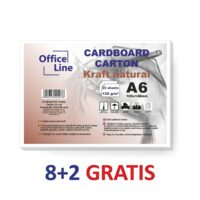 8+2 GRATIS Carton A6 120gr Kraft Natural top.25 coli  