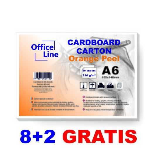8+2 GRATIS Carton A6 230gr Orange Peel top.20 coli 