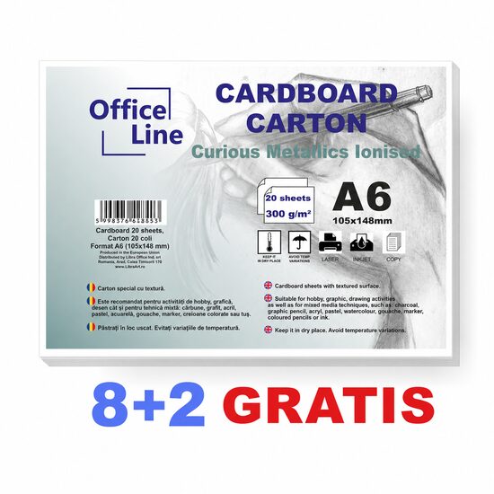8+2 GRATIS Carton A6 300gr Curious Metallics Ionised top.20 coli