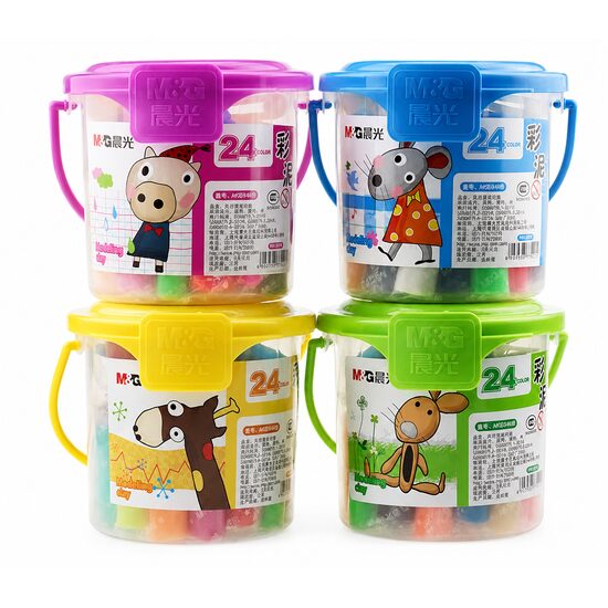 SET PLASTILINA 24 CULORI SI ACCESORII M&G