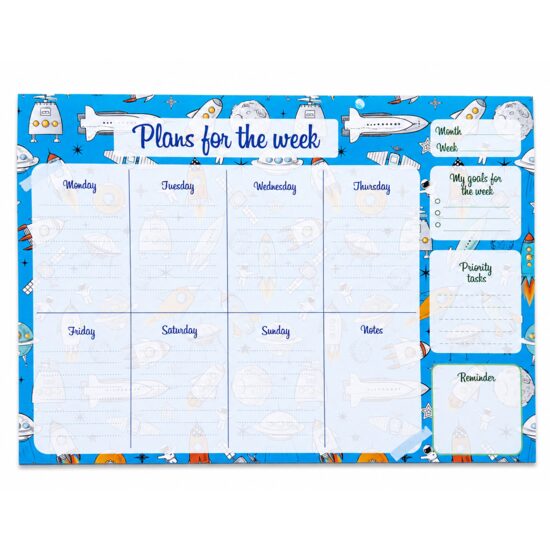 Planner Săptămânal A4 - 50 File, Design Spatiu