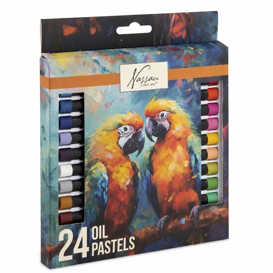 Set 24 Bucăți Cretă Pasteluri Uleioase NASSAU - 0407