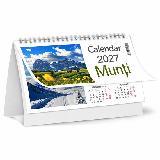 22+3 GRATIS! Calendar de Birou 2027 Munti