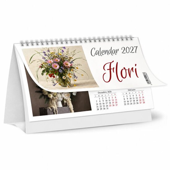 22+3 GRATIS! Calendar de Birou 2027 Flori