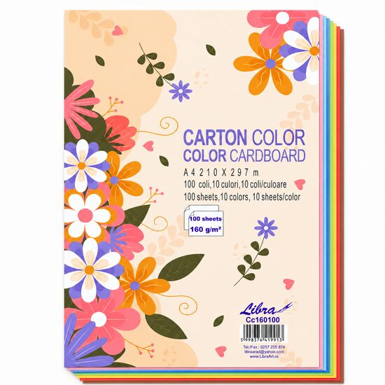 Carton Color A4 Mix 160g Set 100 Libra CC160100