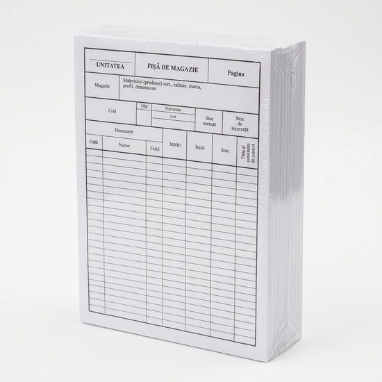 Fisa de magazie A5 carton set 100