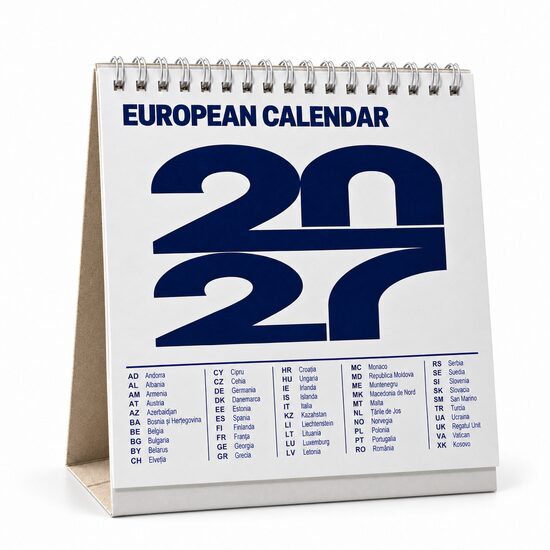 Calendar European de Birou 2027