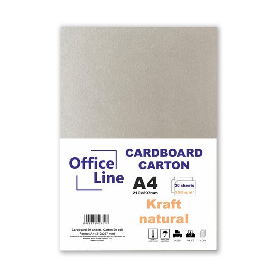 Carton A4 250gr Kraft natur top.20 coli