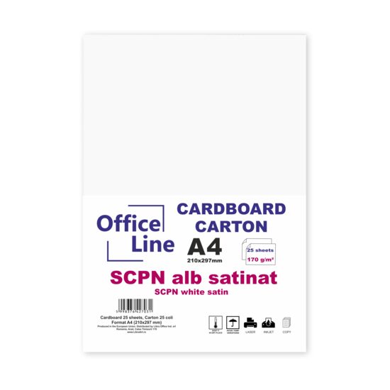 Carton A4 170gr SCPN alb satinat top.25 coli