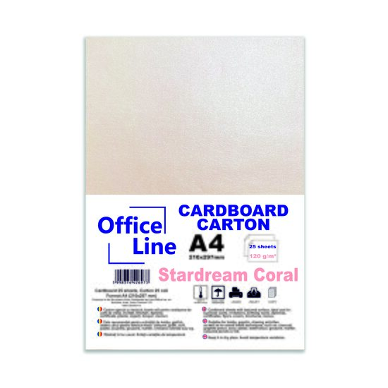 Carton A4 120gr Stardream coral top.25 coli