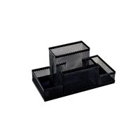 Suport birou 4 compartimente Ecada Negru 95004N